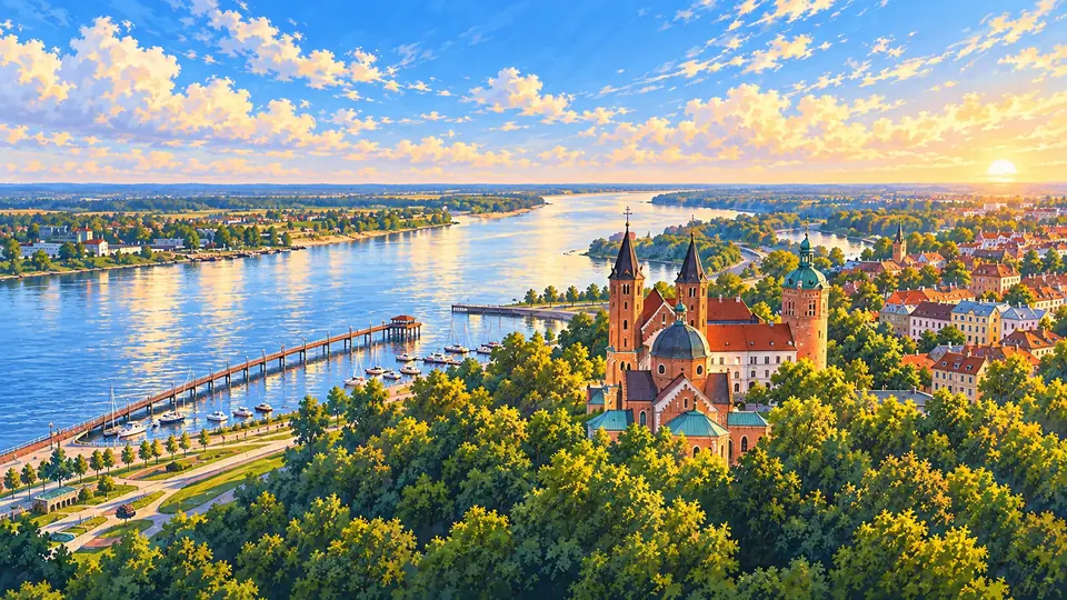 Ilustrowana panorama miasta Płock