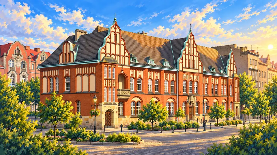 Ilustrowana panorama miasta Zabrze